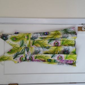 Nanette Lepore Peacock Feather Dress 6